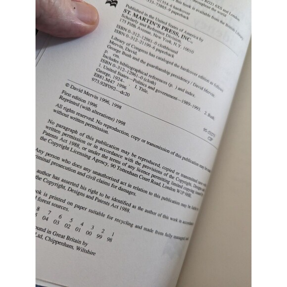 George Bush and the Guardianship Presidency by David Mervin PB MacMillan Press - Picture 3 of 4